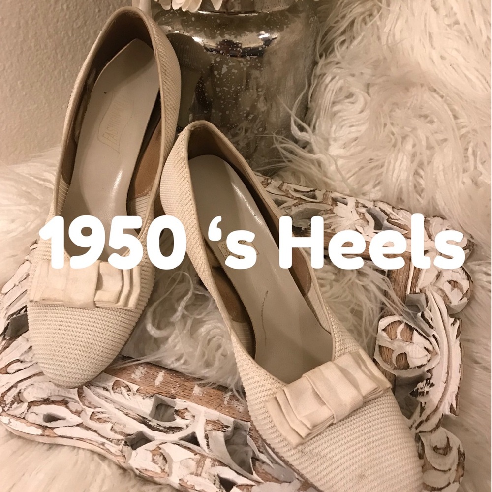 Antique Vintage Kitten Heels Size 5.5